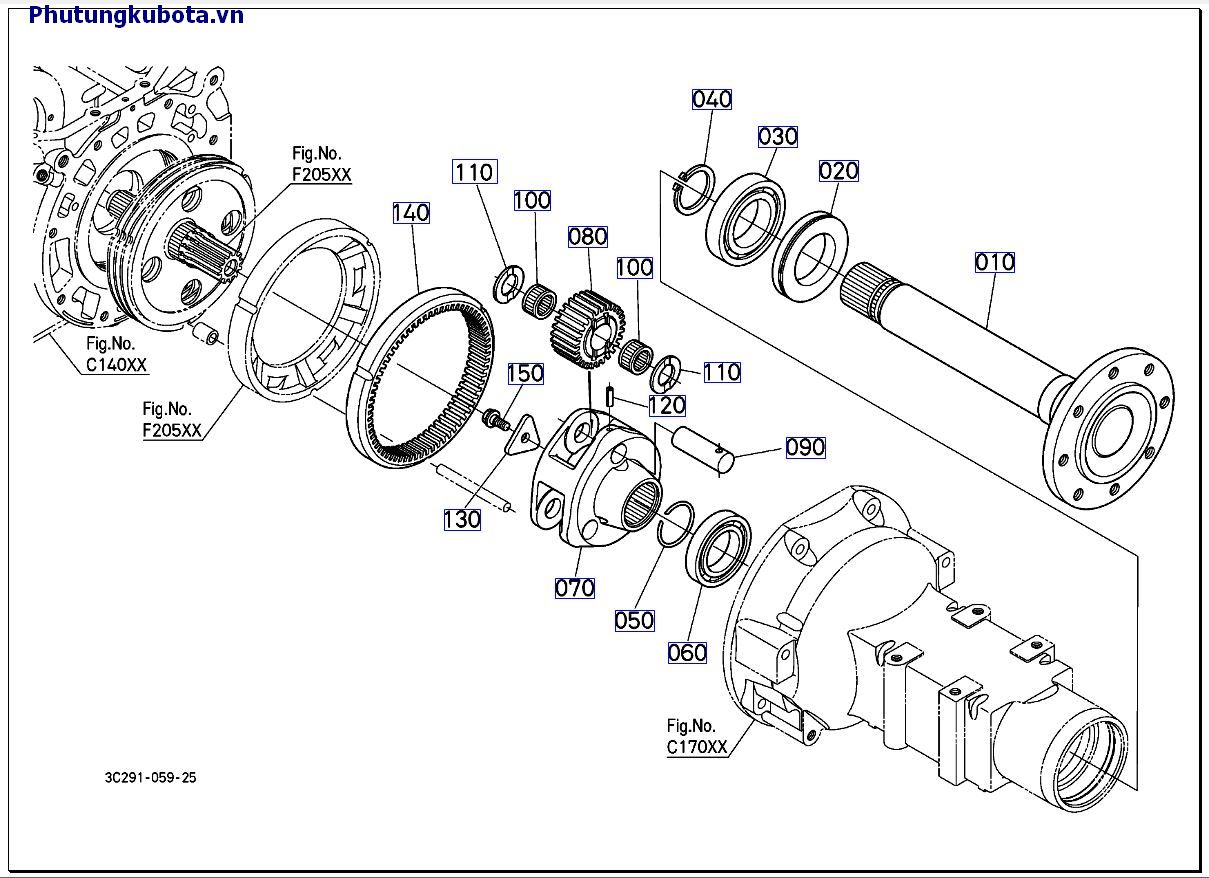 Trục cầu sau mới 10001-49999